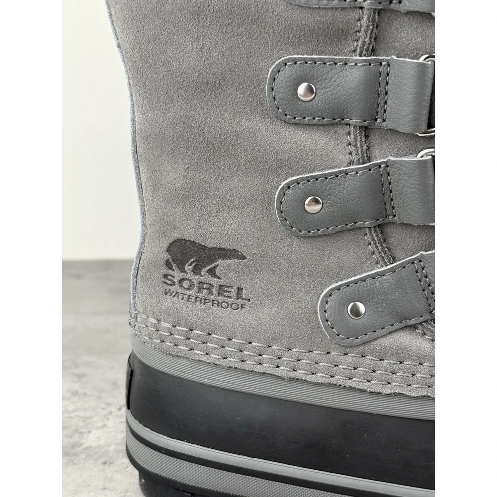 Sorel Women's Joan of Arctic Waterproof Boots Size US 8 Quarry Gray Suede New